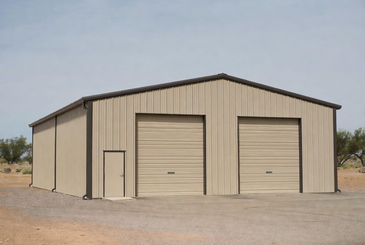 Tan 2-bay endwall shop