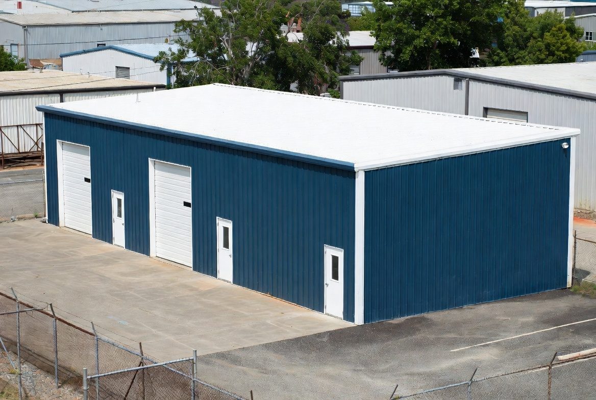 Navy multi-door commercial building